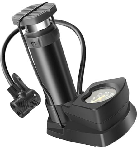 PAMINGONO Fußluftpumpe Mit Manometer Für Fahrräder Schlauchboote Schwimmreifen Und Poolspielzeug Schnelles Und Müheloses Aufpumpen Mit Hohem Druck
