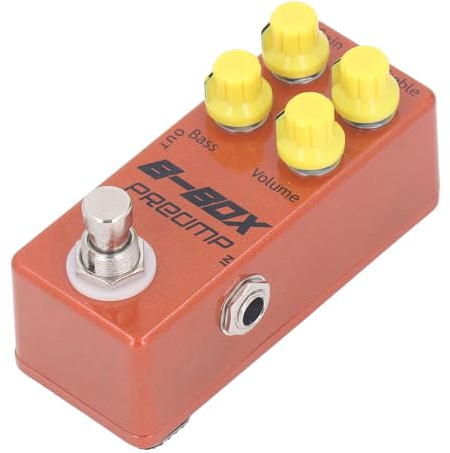 Mini B Box Preamp-Effekt-Einzelpedal mit Overdrive-Funktion, E-Gitarren-Ersatzteile Zum Einstellen der Lautstärke