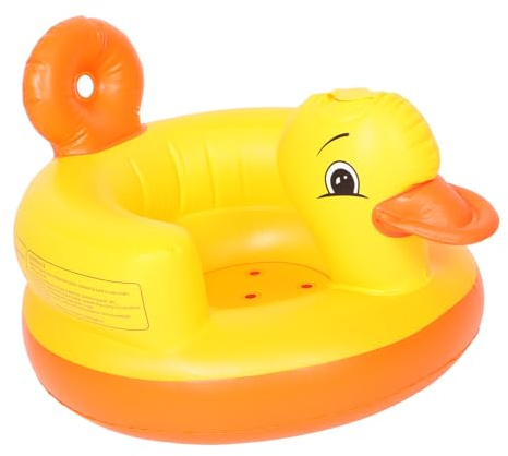 Toyvian Sedia Gonfiabile per Ragazzo Ragazza Forma Anatra Gialla Seggiolino Estivo da Piscina Divano Portatile per Soggiorno Sedile in Sicuro e Confortevole