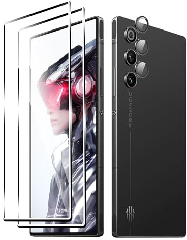 Tieeyivv Protector de Pantalla para ZTE Nubia RedMagic 10 Air Cristal Templado+ Protector de Lente de Cámara, Cobertura Total Vidrio Templado [9H Dureza] HD Film Cristal Templado