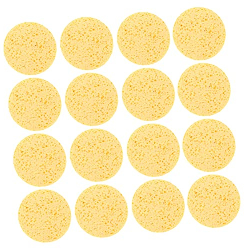 NIYANGLE Spugna la Pulizia del Viso e Spugna Detergente 40 Pezzi, Rotonda 80×8mm, Cellulosa Naturale Super Morbida per Rimozione Trucco e Esfoliazione Delicata, Adatta a Uso Quotidiano