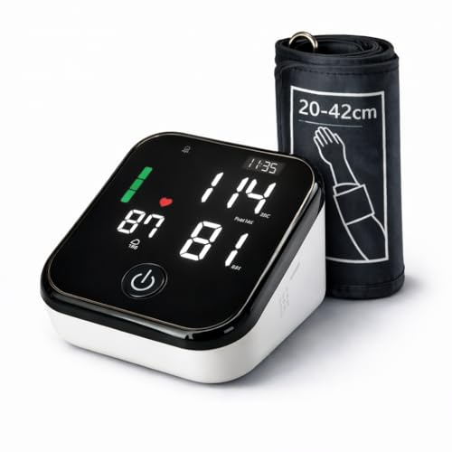 IEA Medical Blutdruckmessgerät Oberarm – LED, 2x99 Speicher, USB-C