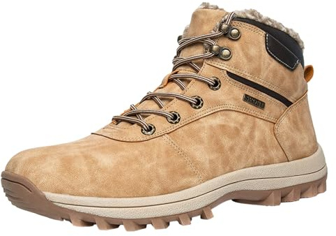Botte Après Ski Homme, Chaussure Hiver Homme Sans Lacets,Chaussures Neige RembourréEs En Coton Pour Loisirs Saison Froide Bottes Montantes Respirantes à La Mode Pour éTudiants Et Adolescents