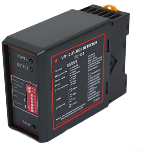 Détecteur de boucle à induction DC 12 V/24 V, capteur de véhicule monocanal, matériau ABS, résistant aux intempéries, pour portes automatiques et accès au stationnement (110 V)