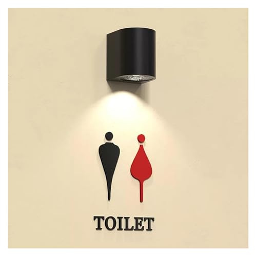 for toilette for insegne da bagno aziendale, insegna for in acrilico a LED for uomini e donne, montata a parete, multicolore