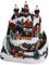 Luces de Hadas y Navidad Pueblo de Navidad Brillante, Taller de Regalos y Tren