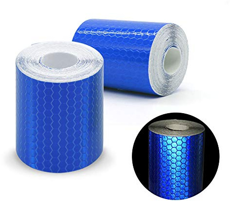 Reflektorband Sicherheits-Klebeband aus Vinyl hohe Intensitßt prismatisch reflektierend selbsthaftend Reflektierendes Band Straße Transport Anlagen Sicherheitserinnerung, 2 Rolle, 3m x 50mm