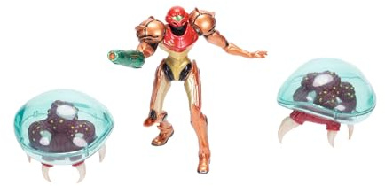 Nintendo Metroid Set Bounty Hunter – Set di Figure Articolate da 6,3 cm con Dettagli Fedeli, Ideale per Collezionisti e Appassionati della Serie Videogiochi Metroid