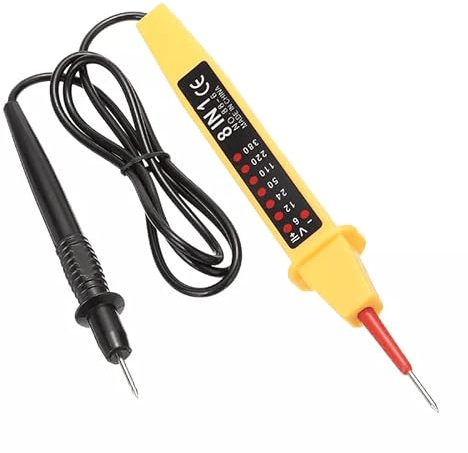 CABLEPELADO Tester für elektrische Schaltkreise, Spannungs- und Spannungsprüfer, geeignet für Gleich- und Wechselspannung, Spannungsbereich: 6-380 V, Kabel 80 cm