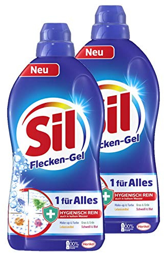 Sil 1 für Alles Fleckengel, 2er Pack (2 x 1,3 Liter), Fleckenentferner, hygienisch reine Wäsche auch bei kalten Waschtemperaturen