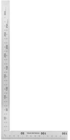 Tissting Righello Quadrato a 90 Gradi, Righello a L in Acciaio Inossidabile per Misurazioni di Precisione, 150/300 mm o 250/500 mm, Strumento di Misurazione per Falegnameria e Ingegneria
