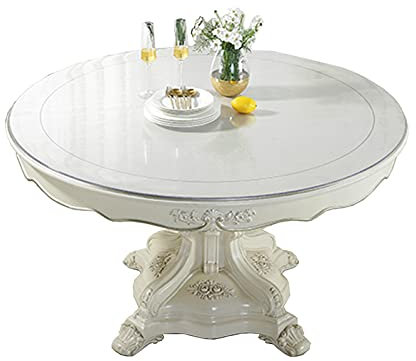 Tovaglia rotonda in PVC trasparente Tovaglie impermeabili trasparenti per sottopiatti da tavolo/scrivania Sottotavola a prova di schizzi d'olio, diametro 60-150 cm personalizzabile (spessore 2mm)