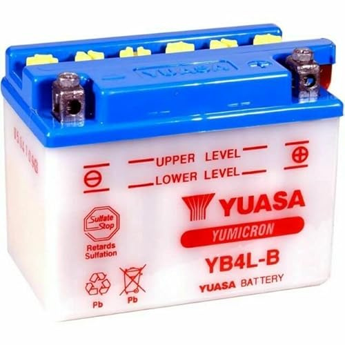 Yuasa Batterie YB4L-B kompatibel mit Aprilia SR - 50 CC - 1993-1996 Motorrad-Roller vollständige Spezifikation