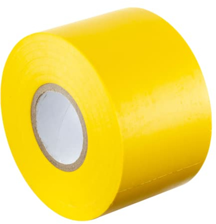 GOCABLETIES Isolierband Gelb 50 mm x 33 m 1 Rolle | Strapazierfähig, selbstklebend, PVC, zum Schutz und Reparieren von Kabeln