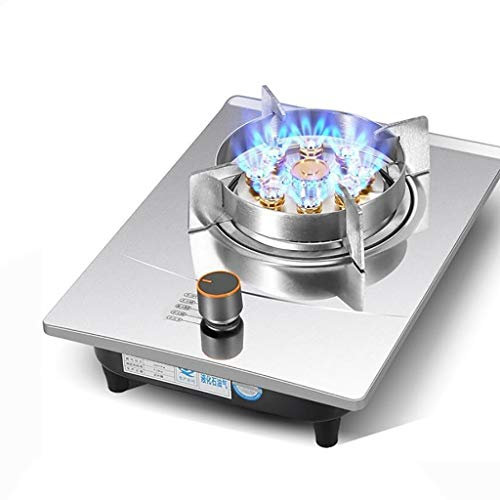 Placa de cocina de gas de sobremesa/cocina de gas de cocina individual integrada, quemador de anillo de fuego feroz de nueve cavidades de 7,0 KW, con control de temperatura y anillos de placa de