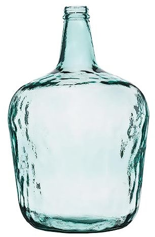 Large Tall Clear Recycled Glass Carafe Bottle, Eco Friendly Rustic Stem Bud Flower Vase, Twig Dried Flower Vase Indoor Home Decor Binissalem