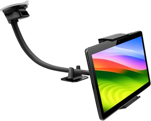 Turnaroundtech Supporto tablet auto cruscotto parabrezza ventosa compatibile con iPad