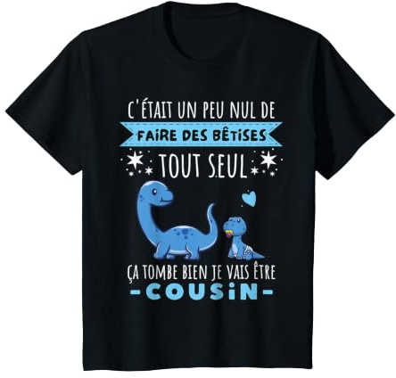 Cadeau Futur Cousin Humour, bientôt Cousin 2027 T-Shirt