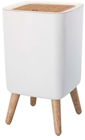 KITCHEN MOVE Poubelle sur pied de salle de bain touch 10L MALMO SQUARE Couleur bois