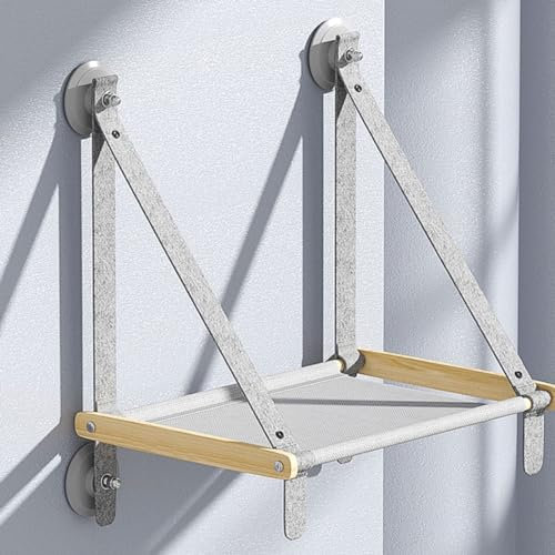 DELURA Katzenfenster-Sitzstange,Katzenfenster-Hängematte Für Hauskatzen,Einfach Einzustellen Und Zu Montieren,Geeignet Für Fensterbänke