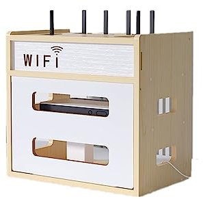 WAOCEO Kabelmanagement Router-Aufbewahrungsbox-Regal, kabelloses WLAN-Licht, Katzendraht-Finish, TV-Set-Top-Box-Platzierungsregal Kabelbox (Color : 4)