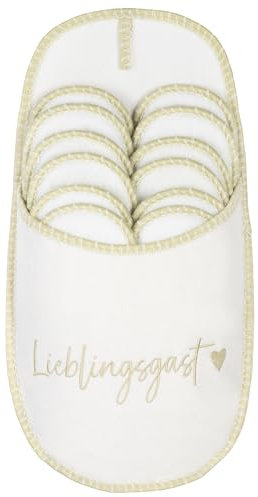 ONVAYA® ABS Gästepantoffel | Lieblingsgast | 6er Set | Antirutsch Sohle | Hausschuhe | Filzpantoffel | Gr. 36-45 Gästehausschuhe