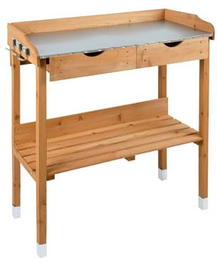 Generisch Parkside Pflanztisch aus Holz Witterungsbeständig ca. 78 x 38 x 92 cm, 376321