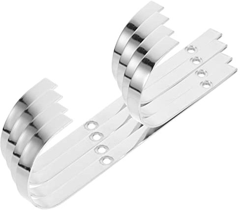 KONTONTY 4 Stück Pool Stangenhaken Aus Metall Silber Robuster Wandaufhänger Für Schwimmbadzubehör Kleiderbügel Und Handtuchhalter Vielseitig Für Außenbereiche Belastbar Und Platzsparend