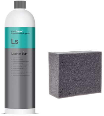 Winrodoor Lederpflegeset für Autositze und Möbel aus Leder, mit Koch Chemie Leatherstar und weichem Schwamm