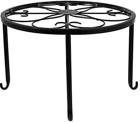 Mipcase 1pezzi Supporto Per Vasi in Ferro Nero Grande Base Decorativa Stabile Per Piante Da Interno Porta Fioriere Creativo e Resistente Per Balcone e Soggiorno