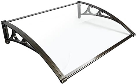 WPWSDWMX Tenda da Sole per Finestre, Staffa in Lega di Alluminio, Pannello in Policarbonato, Tettoia Silenziosa, Tapparella Parasole e Antipioggia(60 * 100cm/24 * 39in)