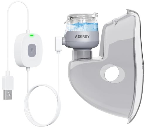 AEKREY Aerosol Portatile Silenzioso per Adulti e Bambini Inalatore Libera Mani per Uso Domestico e per Viaggio