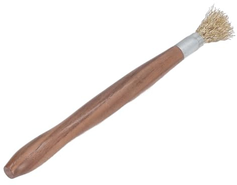 Haofy Brosse Métallique en Acier pour bonsaï avec Manche Ergonomique en Bois – Outil Professionnel en Acier Inoxydable Résistant à la Rouille pour Plantes en Pot et Entretien du Jardin
