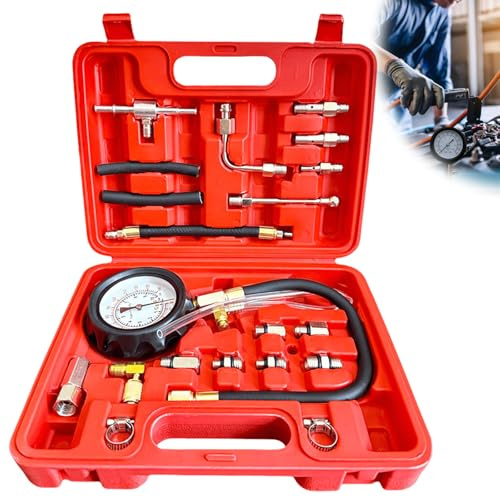 GAOUTO Einspritzpumpe Druckprüfer: TU-114 Kraftstoff Manometer Tester Dieselkraftstoff, Injektor Prüfer, Universal Kraftstoffpumpe Druckprüfer Benzin Auto LKW Motorrad Diagnosewerkzeug