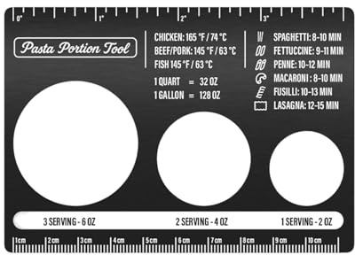 Strumento di misurazione per spaghetti, strumento di misurazione per porzioni di pasta, dispositivo di misurazione in acciaio inossidabile, guida accurata per la preparazione dei pasti per