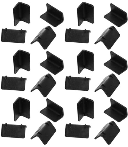 MAGICLULU 100pcs Black Plastic Corner Guards 25mm Thick Edge Protectors for Shipping and Furniture Packaging Reinforced L-shaped Cargo Load Protection