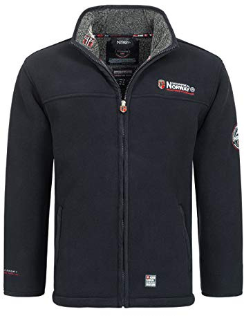 Geographical Norway UREKA - Chaqueta de forro polar para hombre forro de peluche talla S-XXXL azul marino L