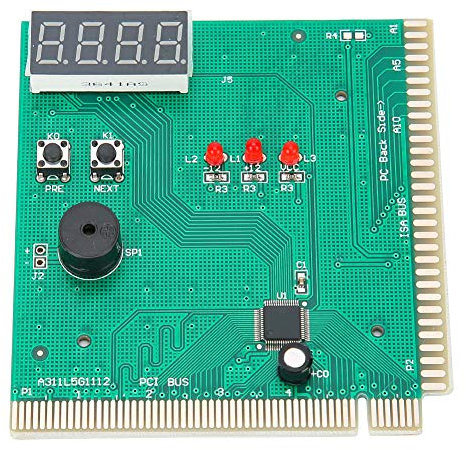 VBESTLIFE Scheda di diagnostica della scheda madre del PC, analizzatore di PC a 4 cifre Analizzatore di computer della scheda madre del computer POST Tester per PCI e ISA