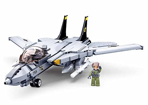 Kampfjet III (396 Teile) [M38-B0755], Spielset, Klemmbausteine, Soldaten, mit Spielfigur, Army, Sluban SL95615