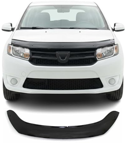 OMAC Motorhaube Deflektor Insekten Steinschlagschutz kompatibel mit Dacia Dokker 2012-21 Dunkel