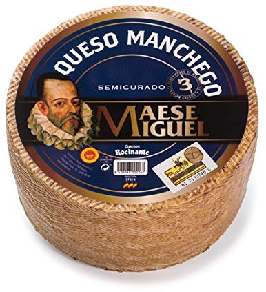 Spanish Manchego 900g± Hard Cheese Semicurado 3 Months Made from Sheep's Milk