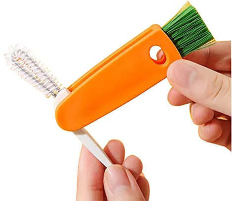 3 in 1 Multifunctional Kitchen Mini Cup Glass Cover Cleaning Brush, Bottle Cleaning Brush Set Multipurpose Bottle Cleaner£¬Cup Cover Lid Groove Cleaner Home Kitchen Washing Tool