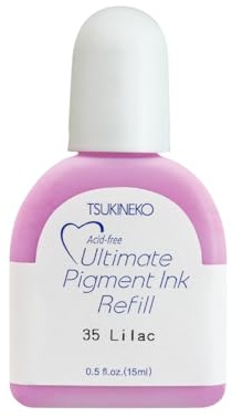 Tsukineko VCR-000-035 Ultimate Pigment Refill Nachfülltinte-15 ml-Violett, Lilac-Zubehör Reinker für VersaColor Stempelkissen, Lila, 3,7 x 1,9 x 6,7 cm