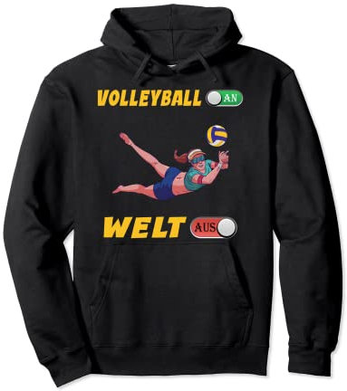 Volleyball An Welt Aus Beach Volleyball Pullover Hoodie