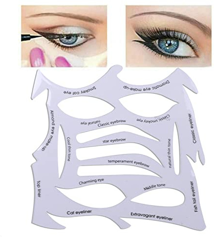 Eyeliner Schablone Lidschatten Schablone Set, Schnelles Augen Make-up Aufkleber Schablone für Anfänger, Smokey Lidschatten Cat Eyes Fischschwanz Eyeliner
