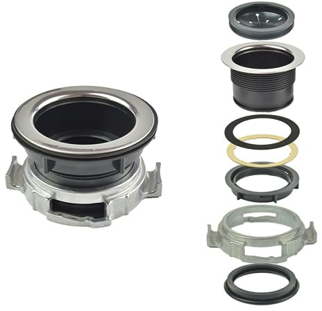 Garbage Disposal Sink Flange Kit for Waste King,Garbage Disposal Mount Flange Kit Rubber Flange and Drain Lock Nut for Waste King Garbage Disposal Accessories (114mm)