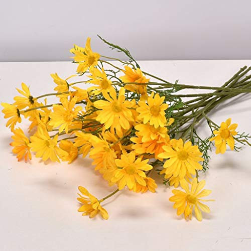 Künstliche Gänseblümchen, Blumenstrauß für Zuhause, Hochzeit, Garten, Dekoration, DIY, Braut, Seide, Kunstblumen, Zubehör, 5 Stück