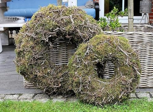 Rustikaler Mooskranz Outdoor-Kranz Moss Bonsai, 45 oder 60 cm Durchmesser (45 cm)