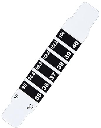10 Pcs Forehead Thermometer Strips Great for Checking Fever Temp of Babies Kids Travel Thermometer & Temperature Stickers for Kids Temperature Sticker Temperature Stickers