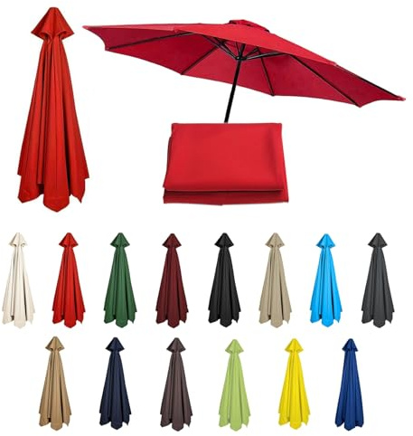 BZCKBZ UV-Schutz Sonnenschirmbezug Ersatzbezug 200/270/300cm 6/8 Streben Sonnenschirm Bespannung Für Ampelschirm Uv-Schutz Ersatzstoff Abdeckung Gartenschirm Stoff Ersetzen Ersatz Bezug